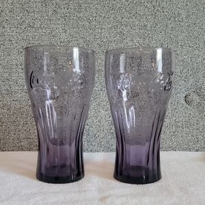VTG, Coca-Cola Lavender Glass Pair